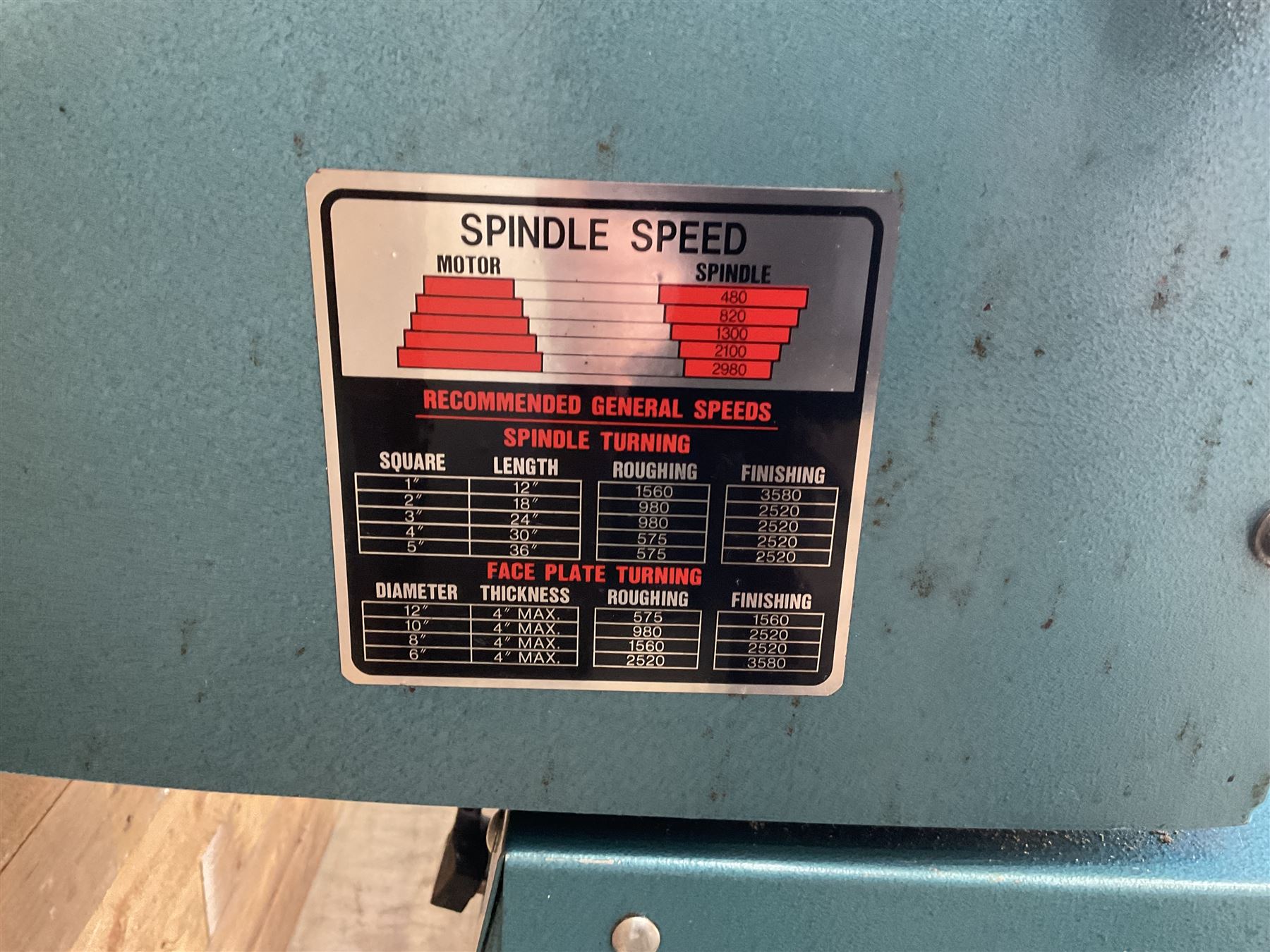 Draper WTL12 wood lathe and a collection of turning chisels 