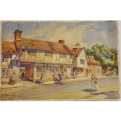  'West Wycombe', 20th century watercolour signed by Edward Heatby, Still Life of Flowers, four watercolour signed by R A Foster, Thatched Cottage Garden, watercolour signed by Frank B Jowett and one other max 37cm x 53cm unframed (7)  
