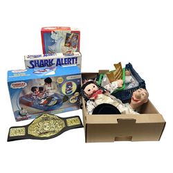 Collection of toys to include, Shark Chase, Shark Alert, Thomas and Friends Ready bed, etc 