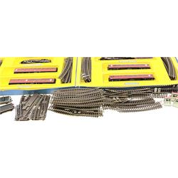 Hornby Dublo - two-rail 2022 'The Caledonian' Passenger Set LMR with Duchess Class 4-6-2 locomotive 'City of London' No.46245 with tender, two coaches and track, box base only, no lid; 4MT Standard 2-6-4 Tank locomotive No.80033 with two Talisman coaches and track in 2019 Goods Train Set box; four unboxed wagons, quantity of track, crane and buffer stops.