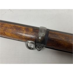 Late 19th century Swedish .50 cal. rolling block centre fire Remington rifle, the 95cm(37.5