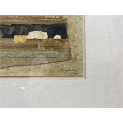 David Hazelwood (British 1932-1994): 'Pale Luminary', mixed media collage signed and dated '90, titled verso 34cm x 28cm 