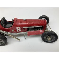 Four Franklin Mint Precision Models, one with hardwood body; large reproduction model of a vintage racing car L52cm; and four other modern metal/wooden models of vintage cars; all unboxed (9)
