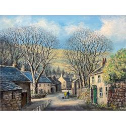 Jack Rigg (British 1927-): A Yorkshire Dales Village, possibly Appletreewick, oil on canvas board signed 34cm x 44.5cm 
Provenance: with Whitby Galleries, label verso
