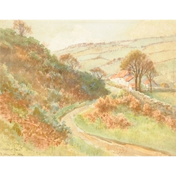 V Walton (British early 20th century): 'Staintondale' near Scarborough, watercolour signed and dated 1906, 22cm x 28cm