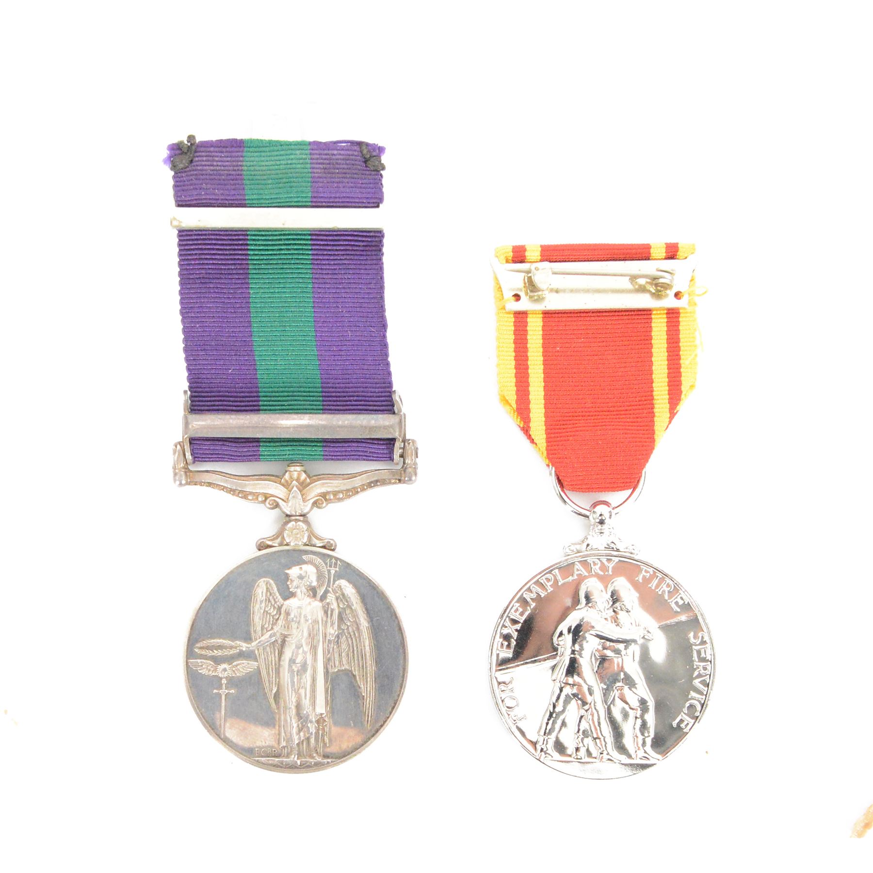Elizabeth II General Service medal with Cyprus clasp, awarded to 23528390 SIGMN WL Neilson R.Sigs together with Fire Brigade long service medal awarded to Fireman William Neilson 