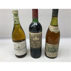 Mixed alcohol include Dow's 1975 vintage port, unknown contents and proof, Cavendish 1956 vintage port, unknown contents and proof, Baron Philippe de Rothschild Mouton Cadet 1995 white wine, 75cl 12% vol, and eleven others of various contents and proofs (14)