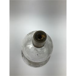 Collection of 19th century and later pharmaceutical laboratory glass, to include, large filter funnel, graham condenser, conical flask, bell jar and another with graduated tube, Provenance: discovered in the storeroom of a long established Hull pharmacist and opticians