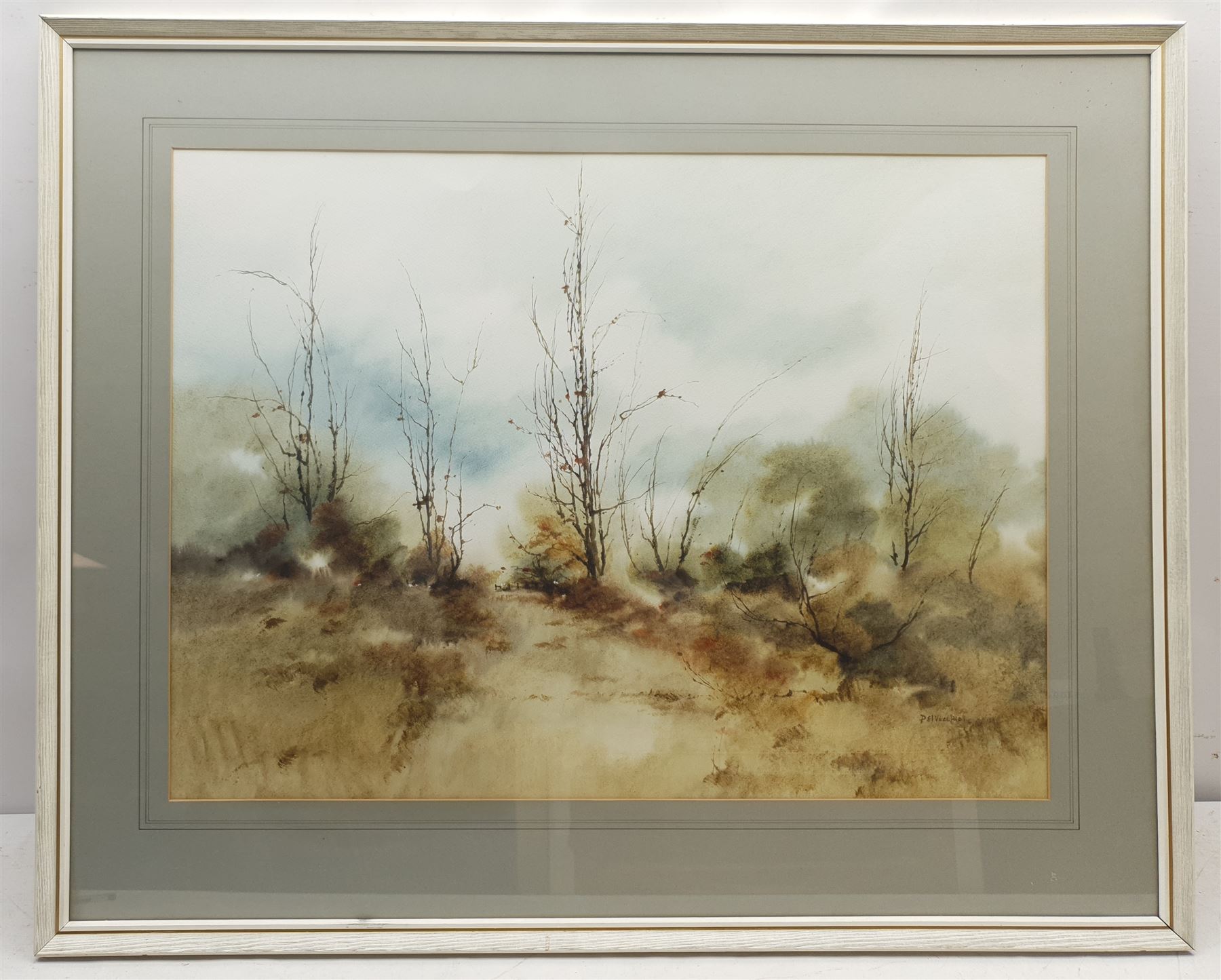 Phyllis Del Vecchio (American Contemporary): 'Brown November', watercolour signed, labelled verso 53cm x 72cm