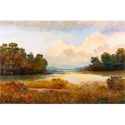 Bruce Kendall (British Contemporary): 'The Wetlands', oil on board signed, titled verso 50cm x 75cm