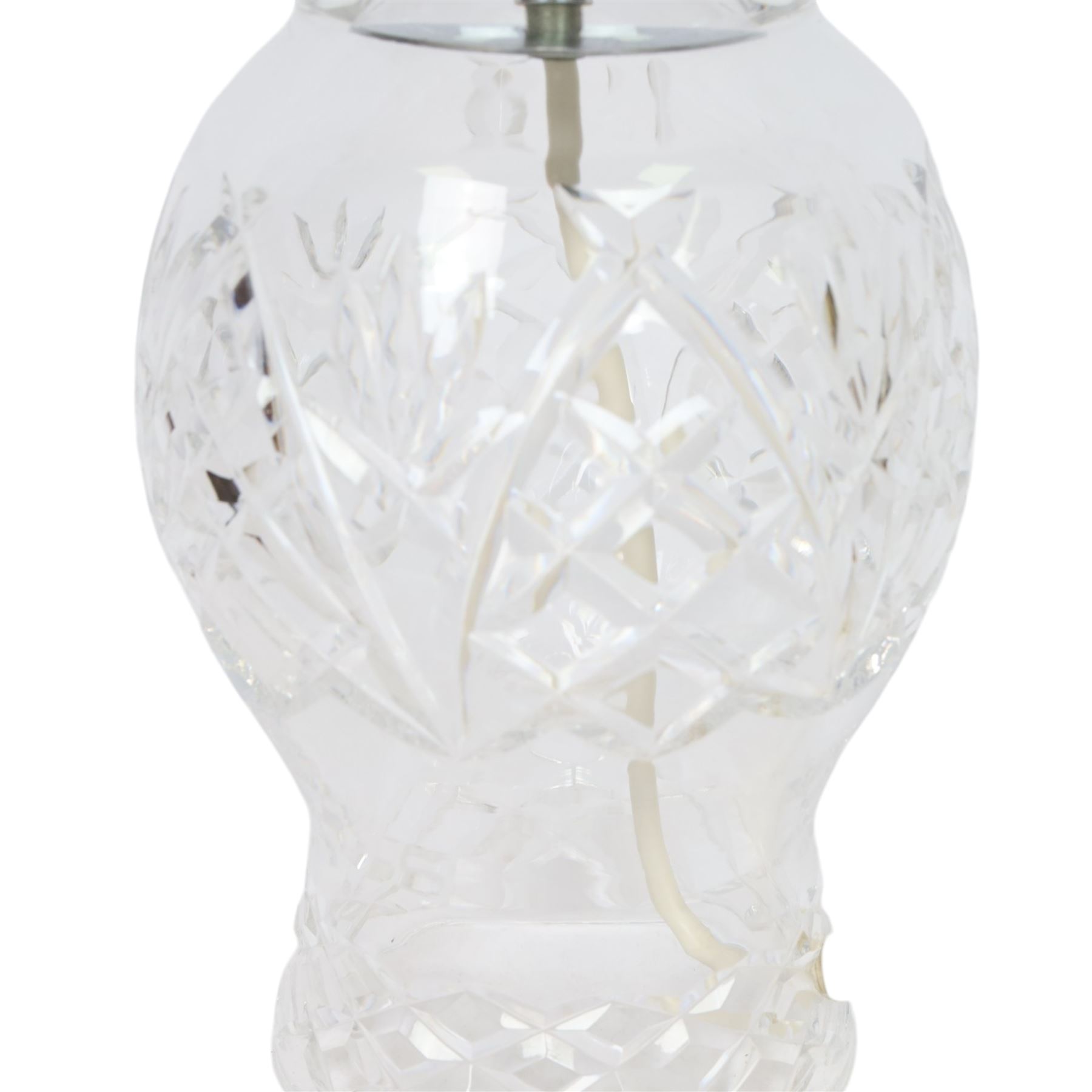 Waterford glass table lamp, H38cm