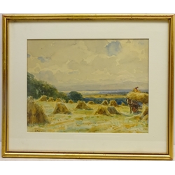  Harvesting, watercolour signed by John Atkinson (Staithes Group 1863-1924) 23cm x 30cm  