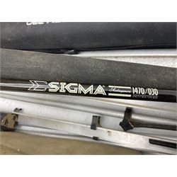 Abu Ambassadeur 7000 multiplier reel, Tenax century Ex4000 reel, fishing rods, nets and other fishing equipment 