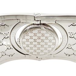 Gucci twirl ladies stainless steel quartz wristwatch, Ref. YA112, boxed with papers