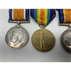 Family group of five WW1 medals for the East Yorkshire regiment comprising trio of 1914-15 Star, British War Medal and Victory medal awarded to 13-368 Pte. C. Padget; and British War Medal and Victory Medal to 201829 Pte. H.W. Padget; all with ribbons (5)