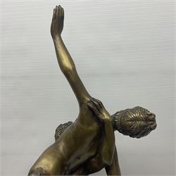 After Giambologna: Abduction of a Sabine Woman, bronze figure, on circular wooden base, H68cm