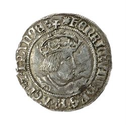 Henry VIII hammered silver groat coin 