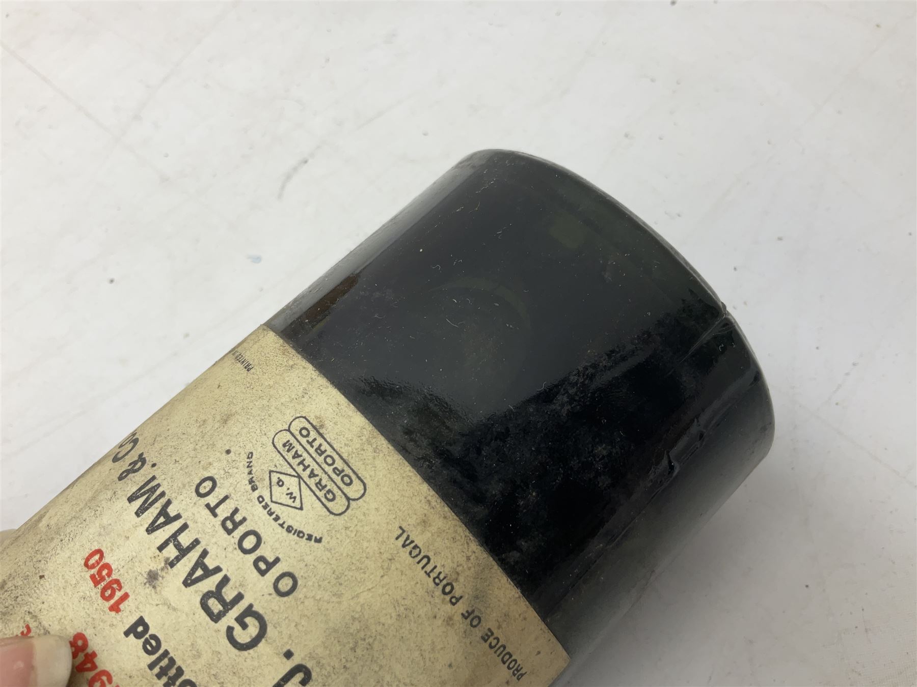 W & J Graham 1948 vintage port, bottled 1950, unknown contents and proof 