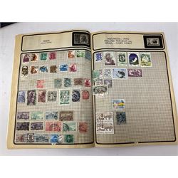 Great British and World stamps, including Trinidad and Tobago, Israel, Ireland, New Zealand, Jamaica etc, housed in various albums, folders and stockbooks, in one box