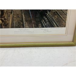 Terence Cuneo (British 1907-1996): 'Clapham Junction', limited edition chromolithograph signed and numbered 285/850, certificate verso 31cm x 41cm 