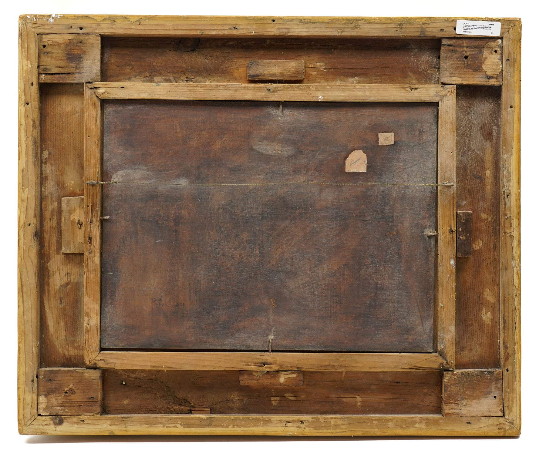 Follower of Francesco Guardi (Italian 1712-1793): Venice - the Fondamenta Nuove with the Lagoon and Island of San Michele, 19th century oil on panel unsigned 29cm x 39cm, in 19th century giltwood and gesso ornately moulded frame, overall 52cm x 62cm