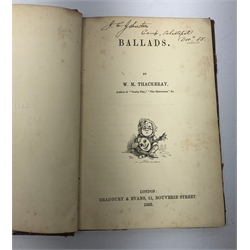  Thackeray W.M: Ballads. 1st.ed, pub. London 1855, calf with marbled boards, 1vol  