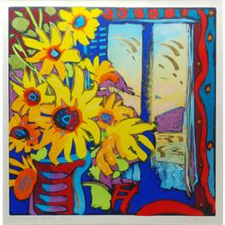 Simon Bull (British 1958-): 'Every Day of my Life', limited edition coloured aquatint with gold foil signed titled and numbered 67/175 in pencil 64cm x 63cm