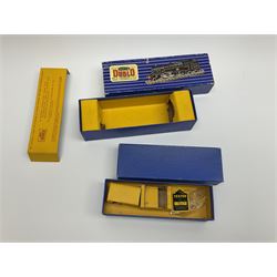 Hornby Dublo - three-rail Class N2 0-6-2 Tank locomotive No.69567 with yellow inner card cover, instructions, tested tag and oil tube in medium blue box; and 4MT Standard 2-6-4 Tank locomotive No.80054 in blue striped box (2)