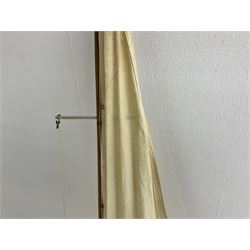 Pond yacht - Games Industries 'Albatross' Racing Yacht with blue painted hull with working rudder, simulated planked deck and single sail L91cm H153cm 