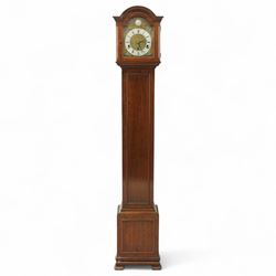 Carmichaels of Hull - mahogany cased 8-day musical grandmother clock c 1930 - with an arch...