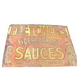 Large metal advertising sign, Fletcher's