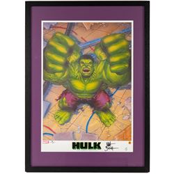 Three limited edition Dynamic Forces Marvel prints, comprising Spider-Man Reflection of Evil no. 141/1962, Spider-Man vs. Green Goblin signed by artist John Watson and The Hulk Bursting Out signed by artist Matt Busch limited no. 428/1000 with certificate of authenticity, largest H57cm, W38cm