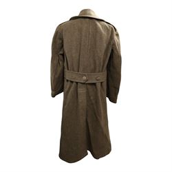 Army long wool jacket, with US Army WWII 82nd Airborne division patch, stamped inside 36R