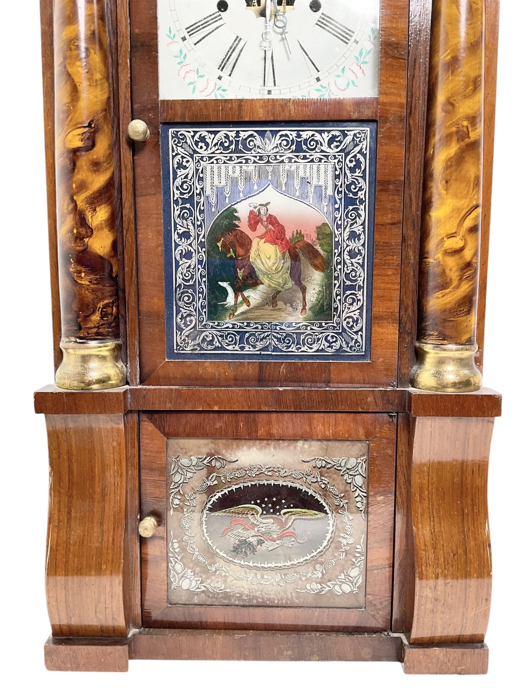 E.N. Welch of Forestville Connecticut U.S.A. - 8-day weight driven mahogany 