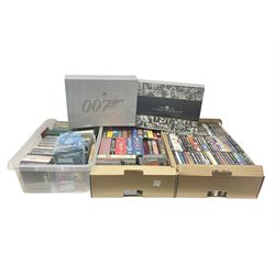 Large collection of VHS tapes, DVDS, CDs