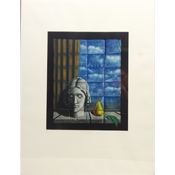  'Hommage Magritte', limited edition screen print by Hachmi Azza (Belgian 1950-) signed dated 1983 and numbered 75/100, 36cm x 29cm (image)   