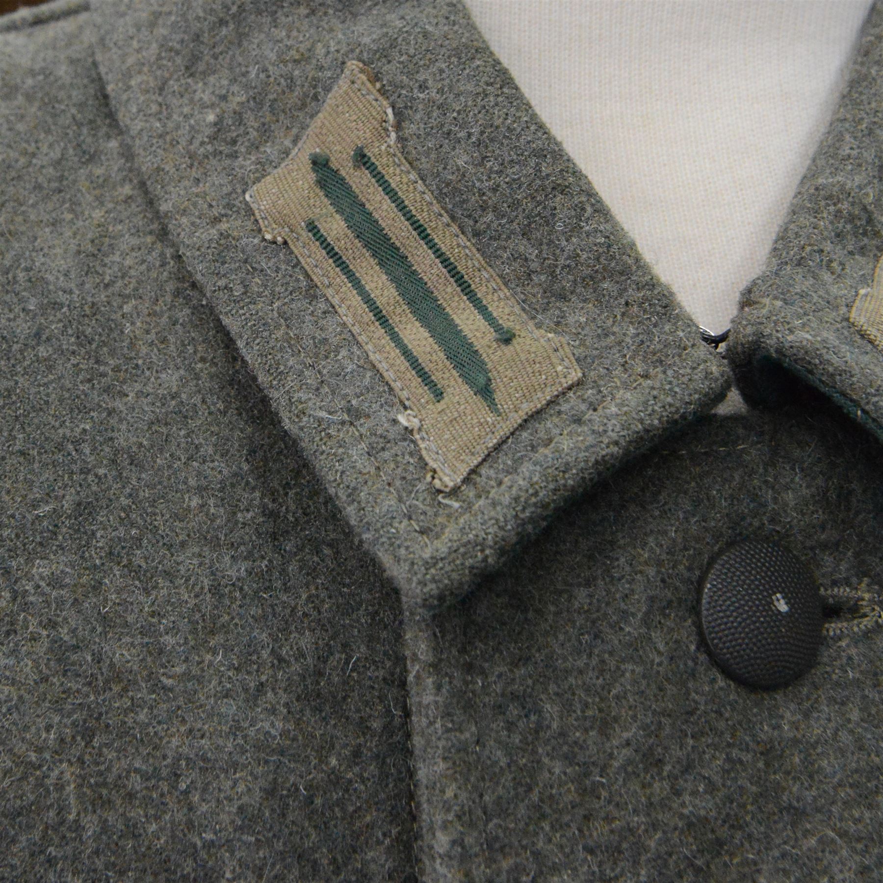 WWII German Third Reich field tunic, with Edelweiss insignia to the sleeve, eagle with swastika and collar tabs 
