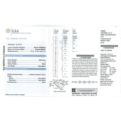 18ct white gold single stone round brilliant cut diamond ring, with diamond set shoulders, stamped 750, principal diamond 0.53 carat, diamond colour D, clarity VVS2, with GIA report