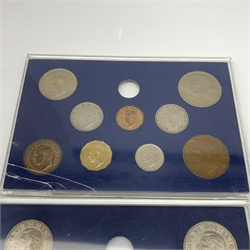  Various Great Britain year type sets, mostly complete, including 1942 , 1943, 1944, 1946, 1950 and 1951 both including penny, 1953 complete including crown etc, twenty-seven sets/part sets in total  