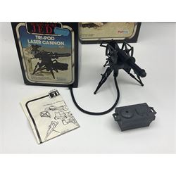 Star Wars - vintage vehicles comprising Rebel Armoured Snowspeeder and Tri-pod Laser Cannon; both boxed; Rebel Transport with 3 3/4