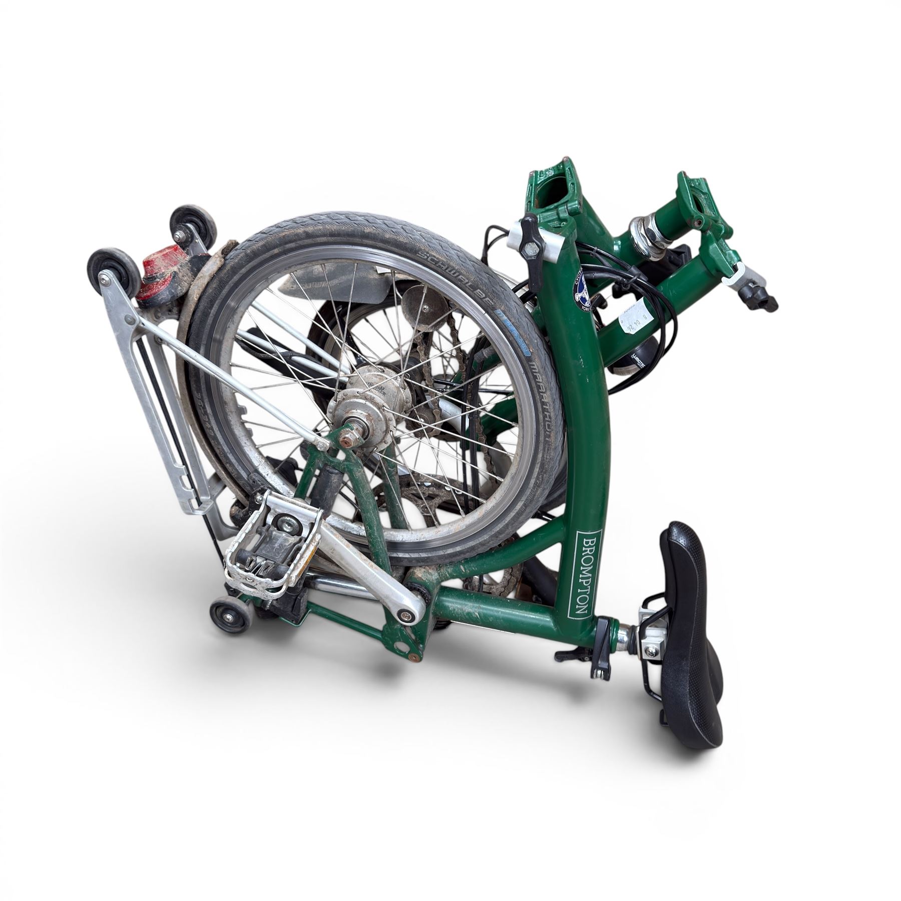 Brompton folding bicycle in green finish
