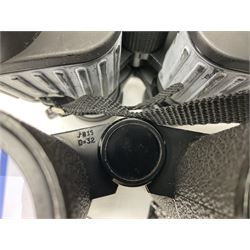 Eleven pairs of binoculars to include Lieberman & Gortz 20x65, Stem (USSR) 7x50, Helios 10x50 Field, Prinz 12x50, Tasco 8x40, Tasco 10x50, etc