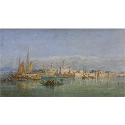 Edward Angelo Goodall (British 1819-1908): Venice, watercolour signed 16cm x 30cm