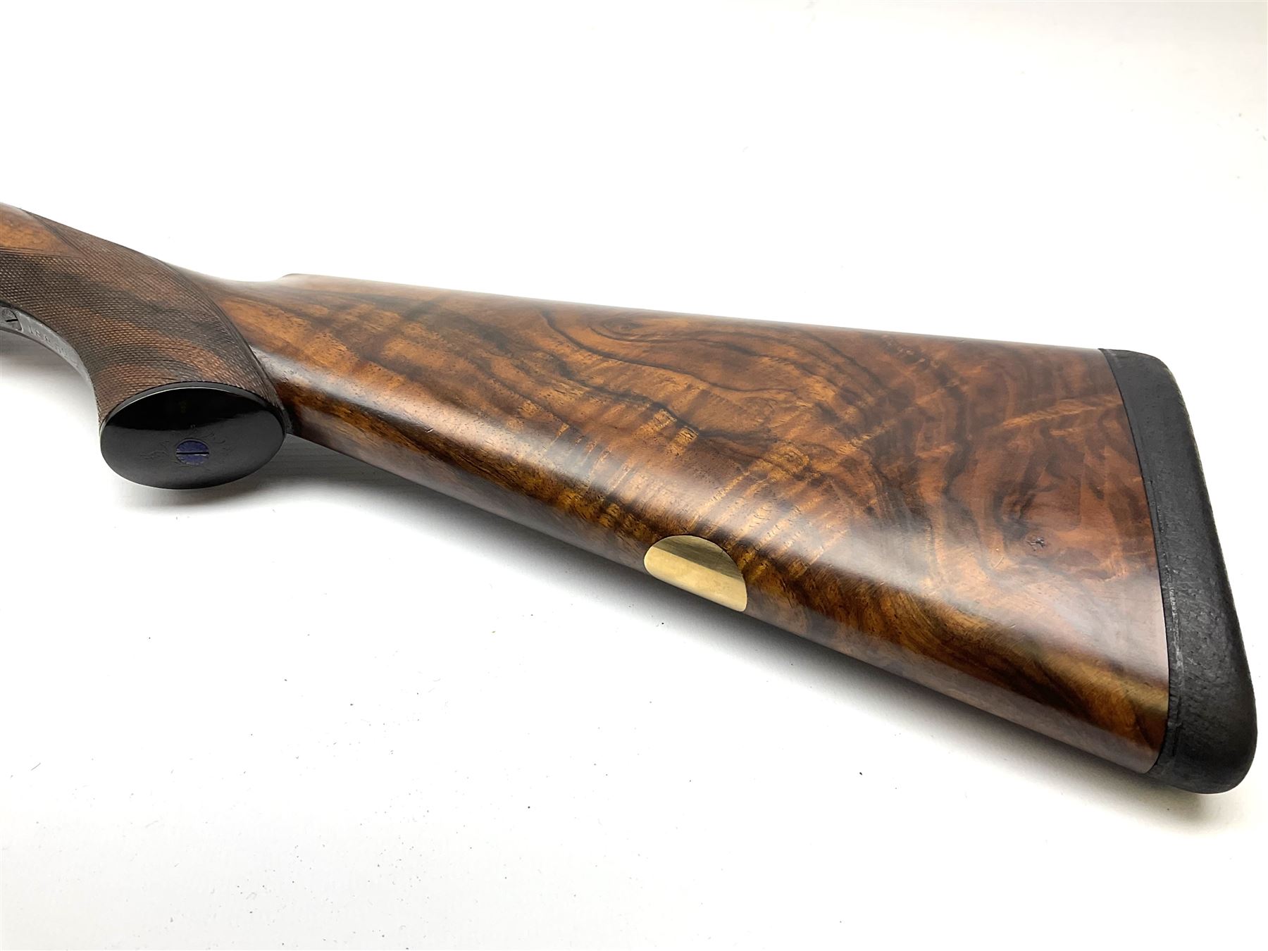 Very fine Westley Richards 12-bore side-by-side double barrel boxlock ejector live pigeon sporting gun, c1910, very heavy and thick 76.5cm blued tightly choked barrels with 2.5