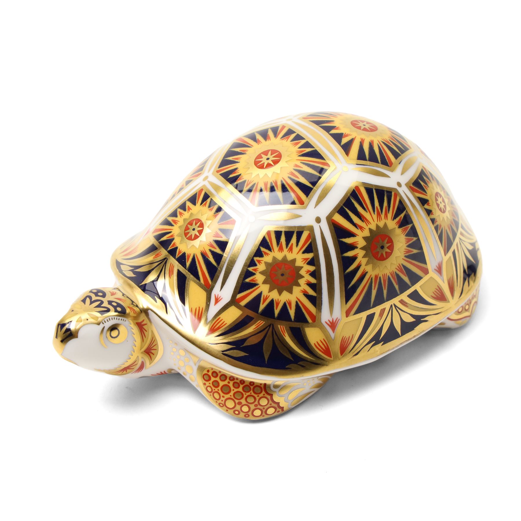 Royal Crown Derby paperweights, Galapagos Penguin limited edition 177/1000 and Madagascan Tortoise 177/1000, both from the Endangered Species series with gold stoppers and certificates