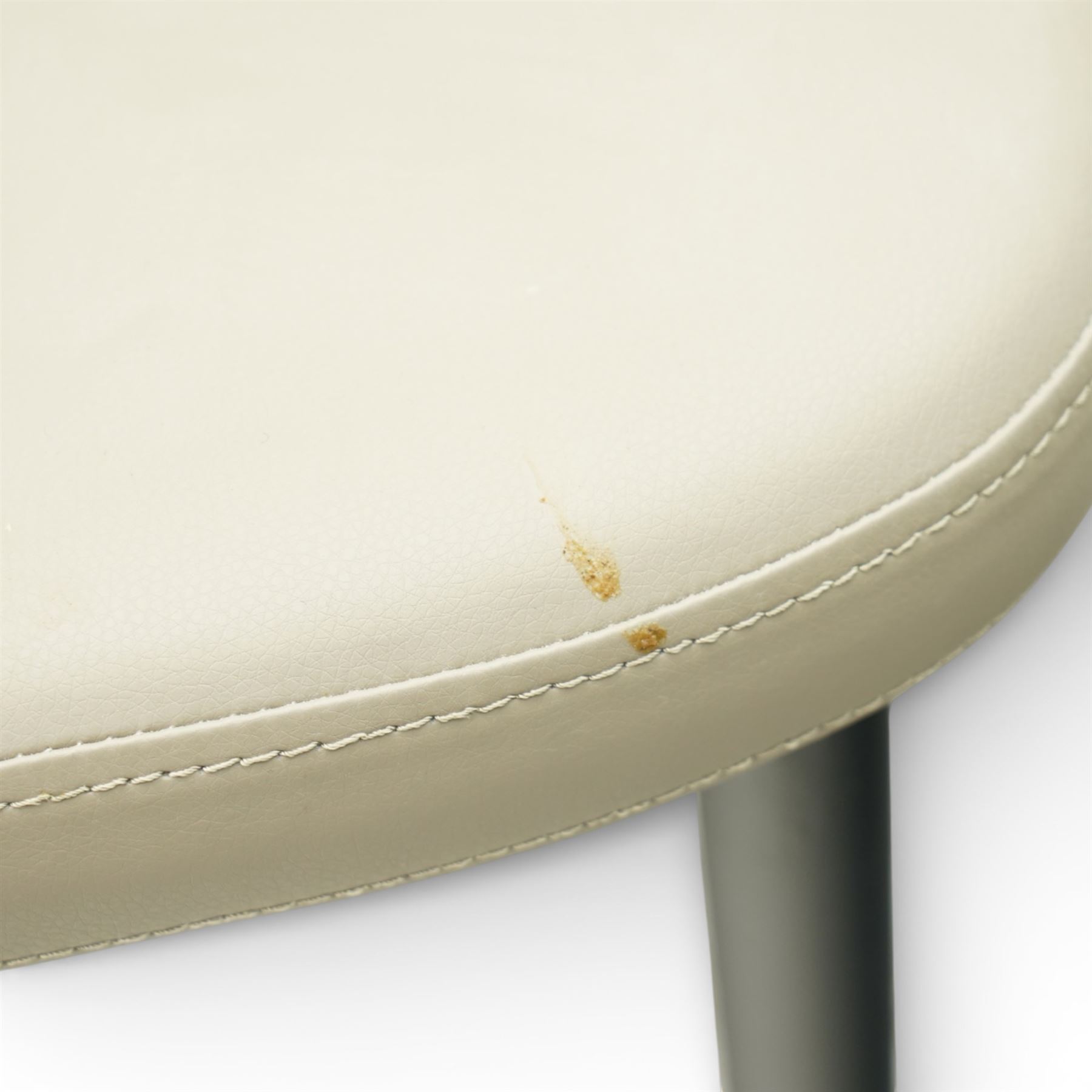 Next Home - Four 'Dwell' grey black comida dining chairs, black tapering metal legs