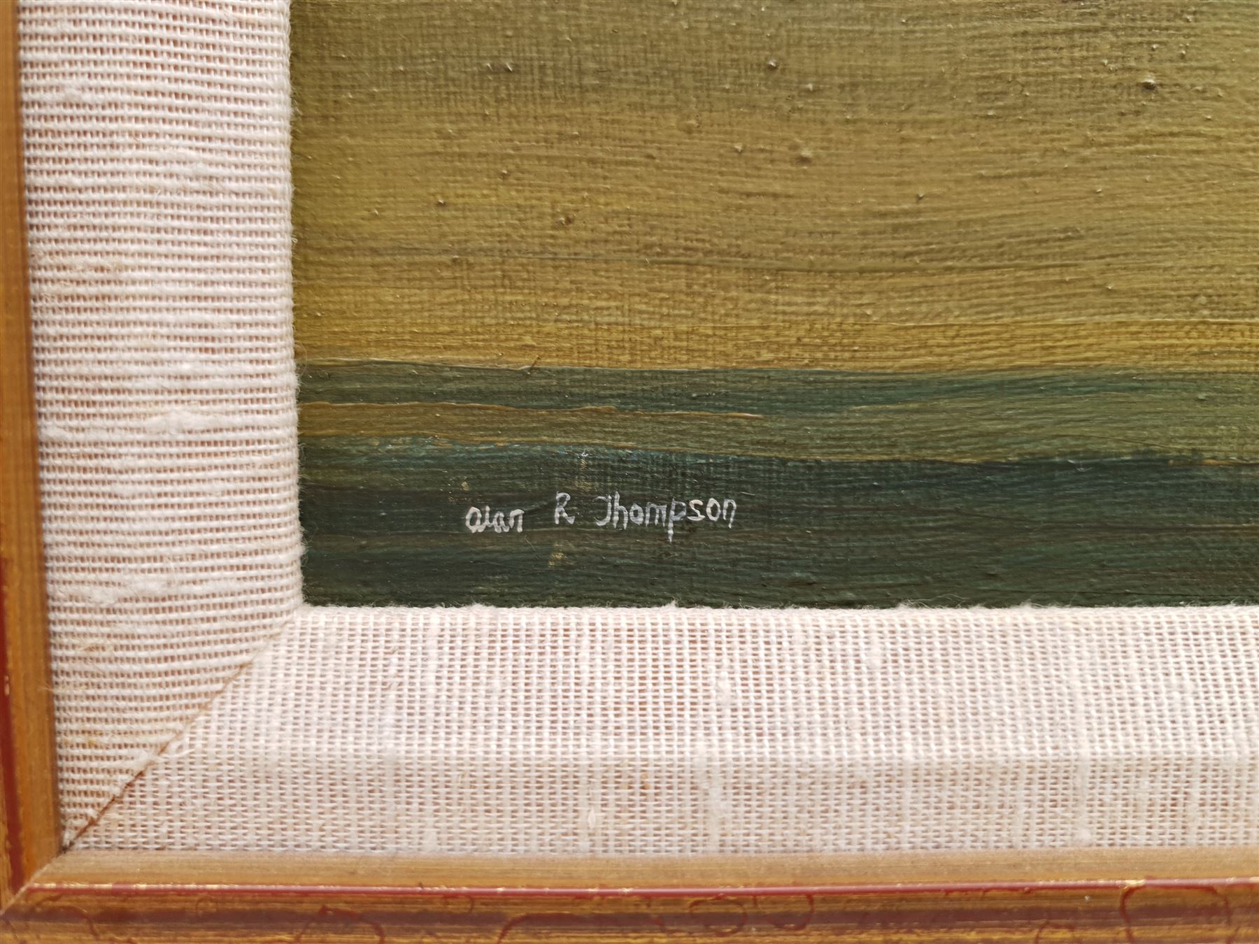 Alan R Thompson (British 1953-): Langdale Pikes covered in Snow, oil on canvas signed, dated 1988 verso 49cm x 75cm
Provenance: with La Galerie d'Art Windermere, label verso