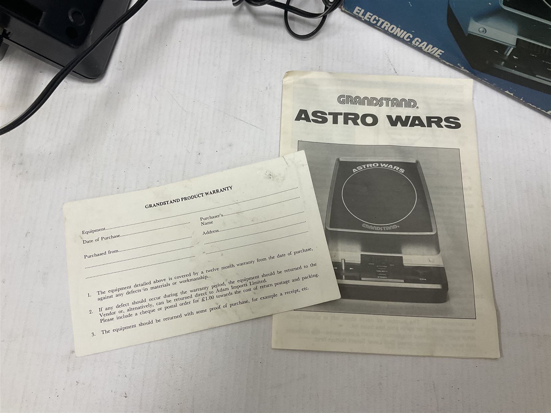 Grandstand Astro Wars video game with original box and instructions 
