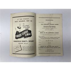 1946 FA Cup Final Charlton Athletic v Derby County football programme played 27th April 1946 at Wembley, signed to the centre pages by Raich Carter above his team name. Provenance: By direct descent from the family of Raich Carter having been consigned by his daughter Jane Carter.