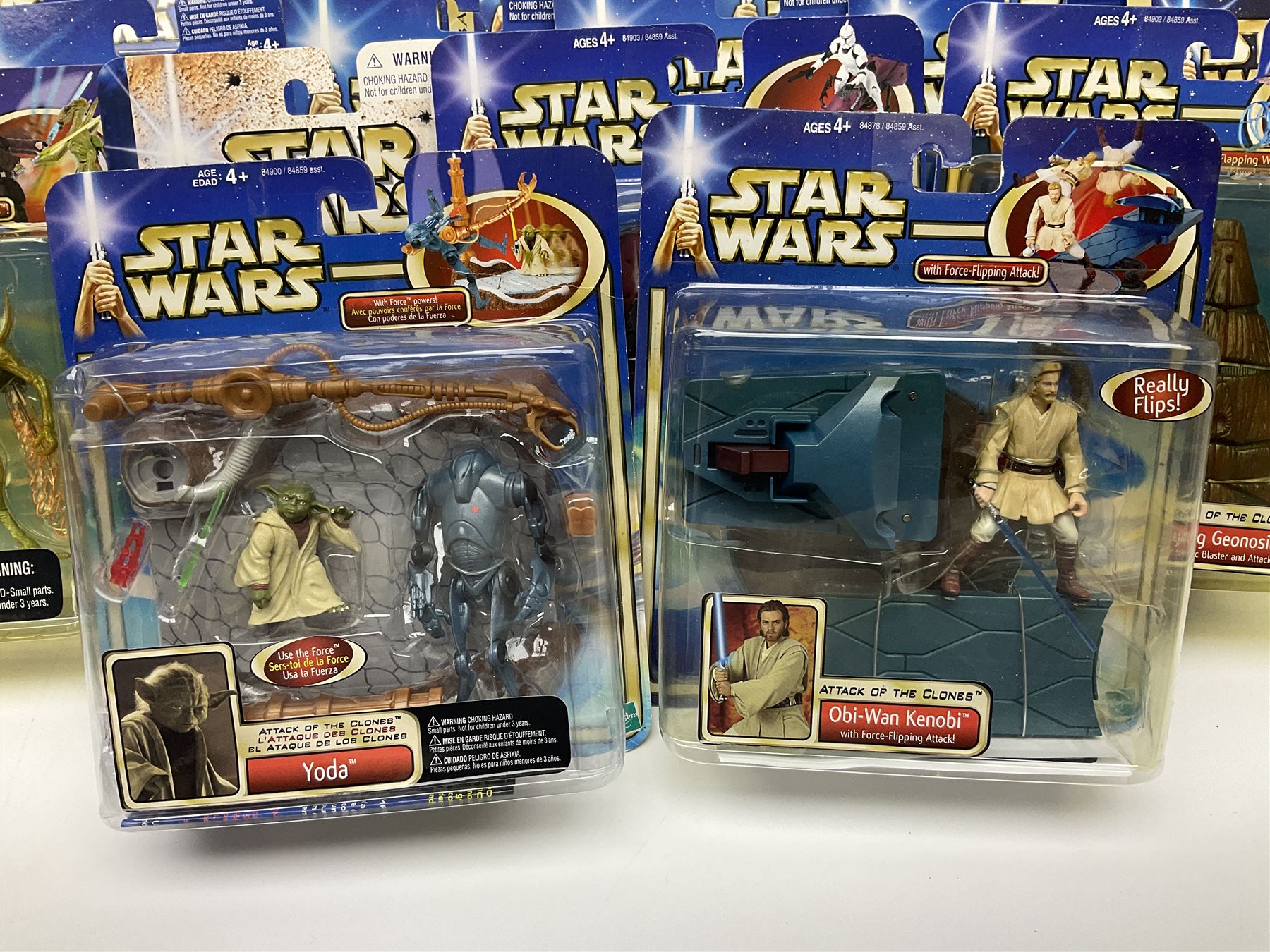 Star Wars - twenty-nine carded action figures comprising fourteen Attack of the Clones; six The Empire Strikes Back; four Return of the Jedi; and five others; all unopened blister packs (29)